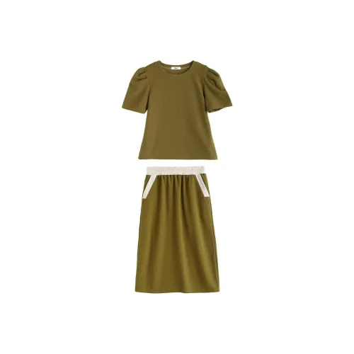 【dme】 Skirt Set Women's Mustard Yellow