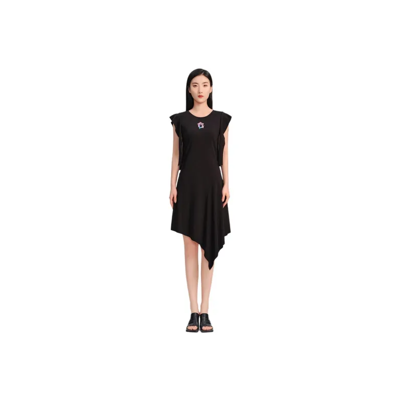 Blood Glitter SS24 Short-Sleeved Dresses Women's Black-0