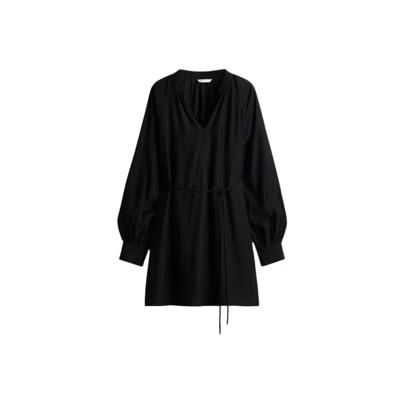 H&M Long Sleeved Dresses Women's Black-0