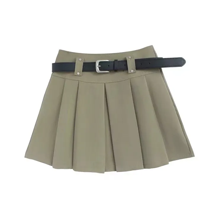 KEAB Casual Short Skirts Women's Khaki-0