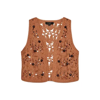 ZARA Tank Tops Women's Brown