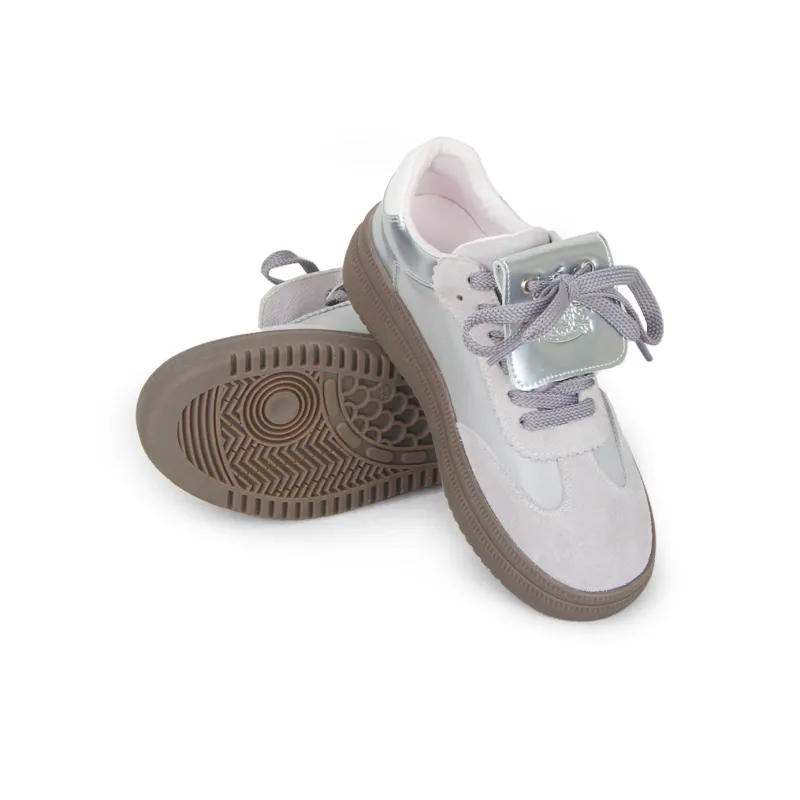 AQUASCUTUM Breathable Low Top Skateboard Shoes Women's Silver Gray-3