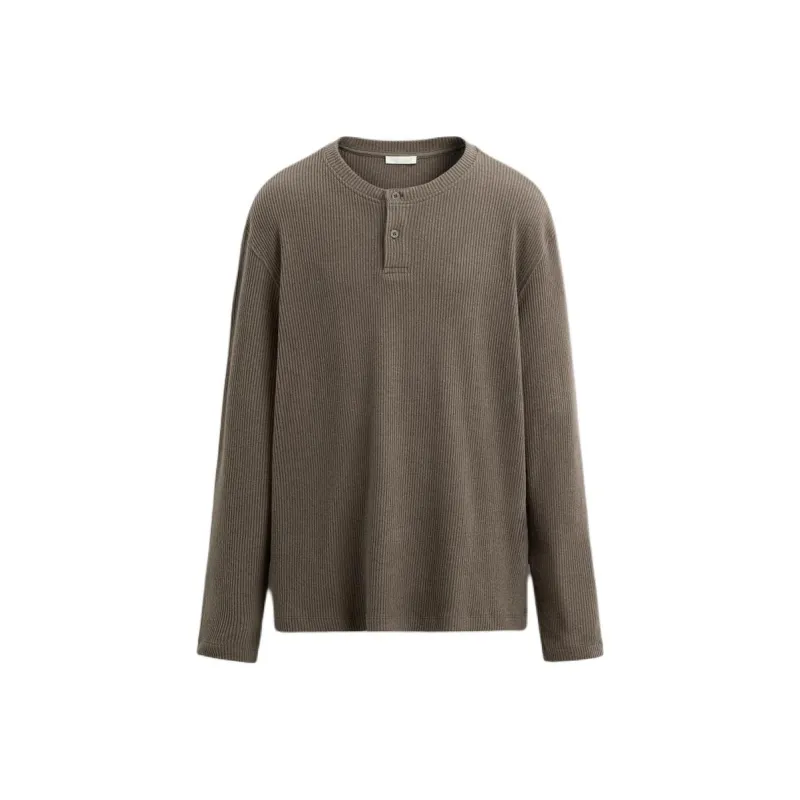 ZARA T Shirts Men Tan-0