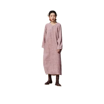 JIXIANGYUER Long Sleeved Dress Women's Lotus