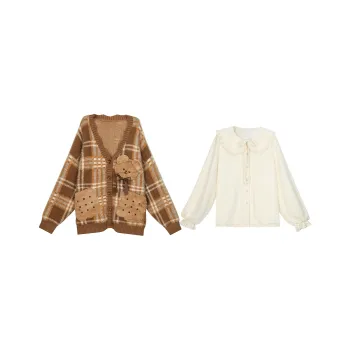 SNBL Casual Suits Women's Sweater+Shirt