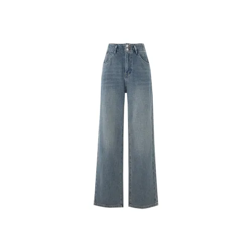 SOON FLOWER Jeans Women's Vintage Green