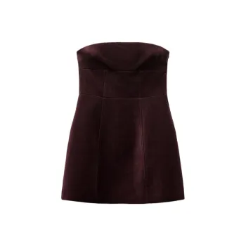 ZARA Trf Sleeveless Dress Women's Red