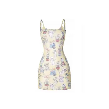 JOSR Slip Dresses Women's Yellow