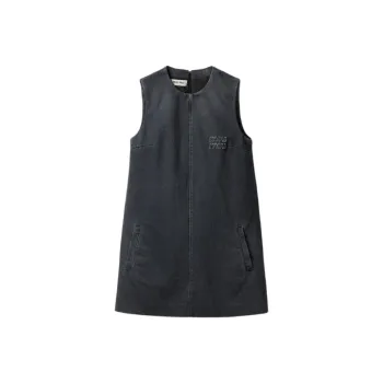 MIU MIU SS24 Sleeveless Dress Women's Gray