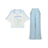 White T-Shirt+Blue Pants