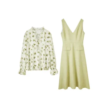 SENTUBILA Skirt Set Women's Light Green