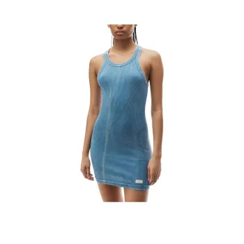 Alexander Wang Bodywear Series FW24 Sleeveless Dress Women's Washed Blue