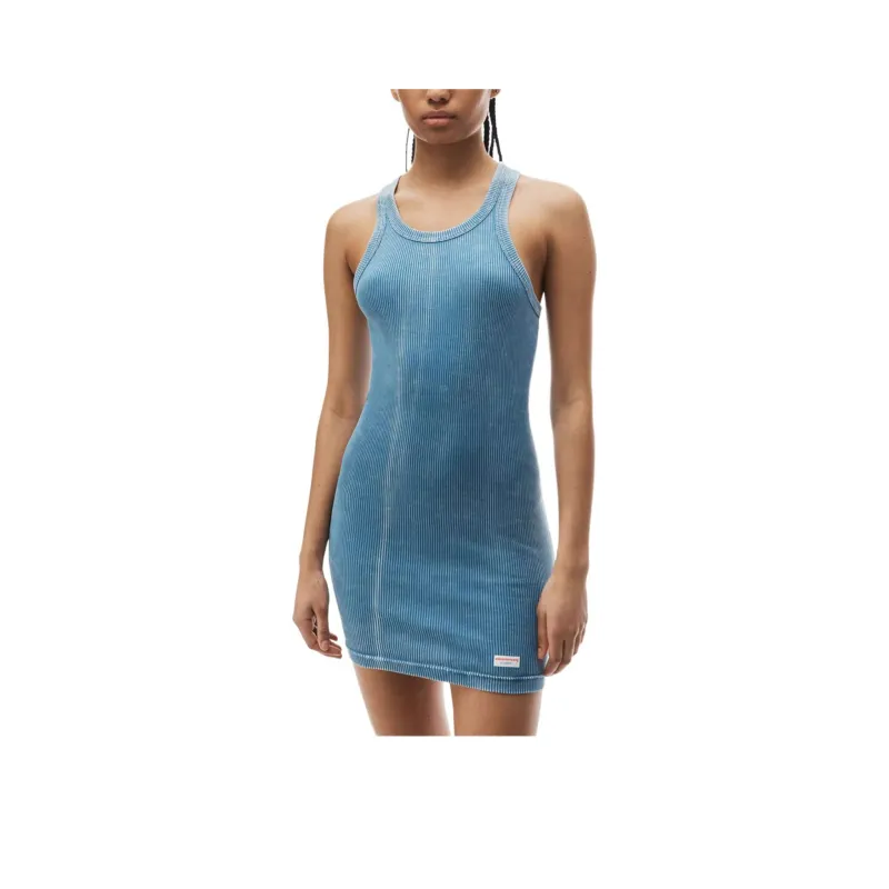 Alexander Wang Bodywear Series FW24 Sleeveless Dress Women's Washed Blue-0