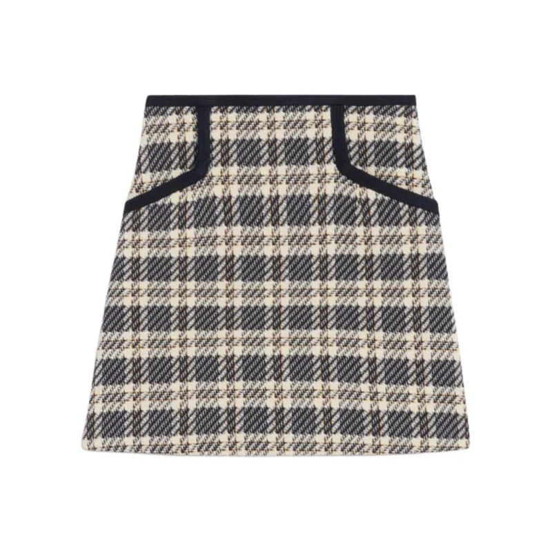 Sandro Casual Short Skirts Women's Plaid-0