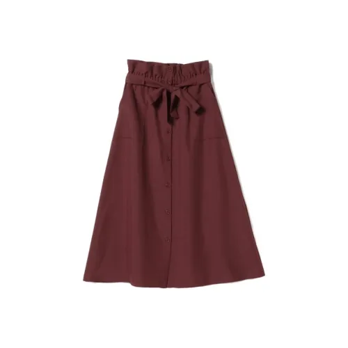 Beams Casual Long Skirts Women's Red