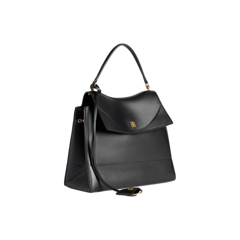 Balenciaga Cow Leather Handbag Medium Size Women's Black-2