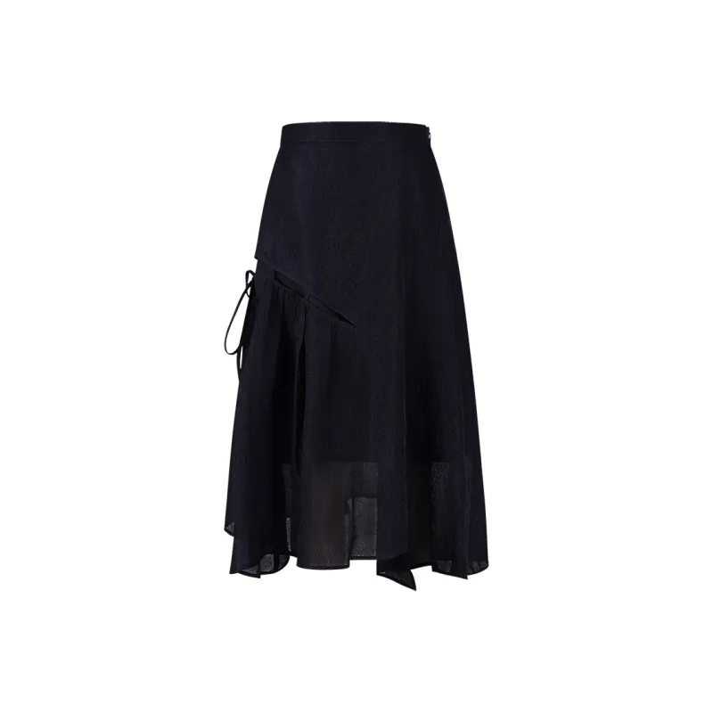 THE SEA LIFE Casual Long Skirt Women's Black Mage-0