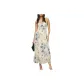 White with Blue Floral Color