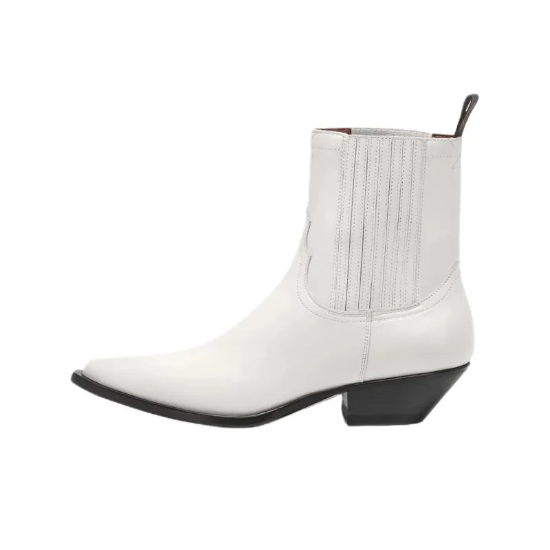 SONORA BOOTS Hidalgo Short Chelsea Boots 3.5cm Men's White-0