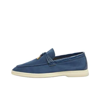Loro Piana Summer Charms Walk Loafers Women's Sea Blue