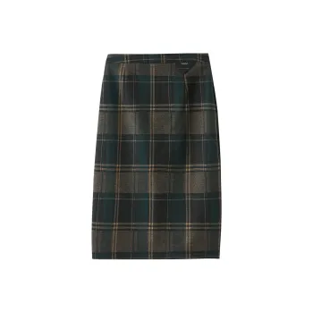 H YXIANG Casual Long Skirts Women's Yellow Green
