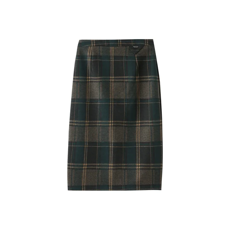H YXIANG Casual Long Skirts Women's Yellow Green-0