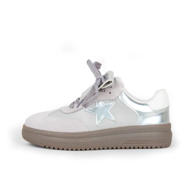 AQUASCUTUM Breathable Low Top Skateboard Shoes Women's Silver Gray-0