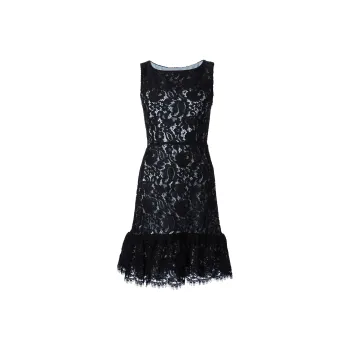 Balenciaga Sleeveless Lace Mini Dress