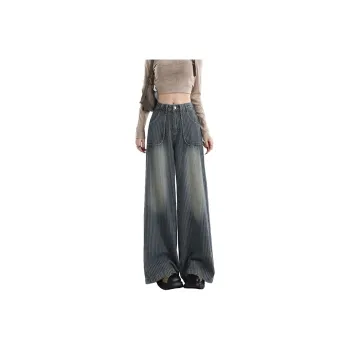 FAIRWHALE Jeans Women's Blue Stripes