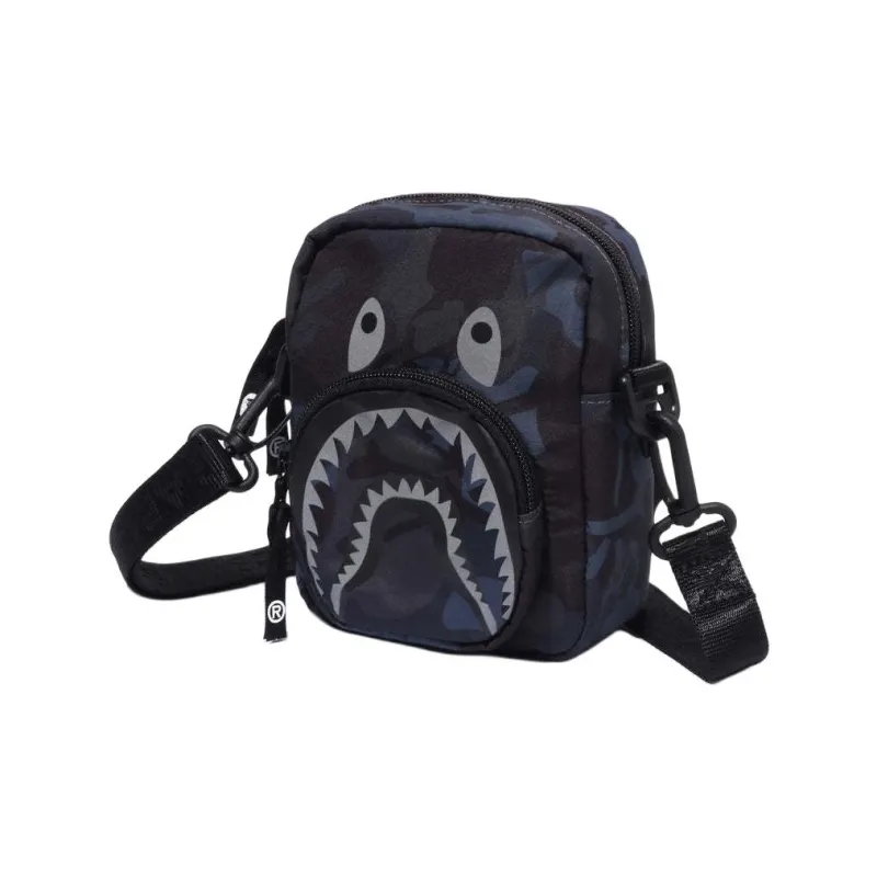 A BATHING APE MMJ Collaboration Polyester Shoulder Bag, Crossbody Bag Mini Men's Black-2