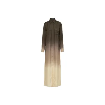 PRADA Ombré effect Silk twill Shirt Dress