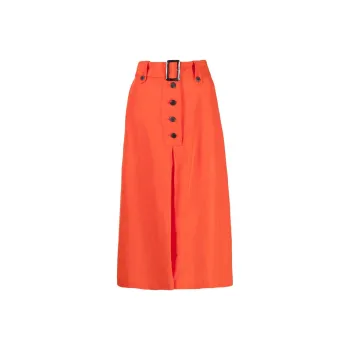 Paul Smith Pleated A line Midi Skirt