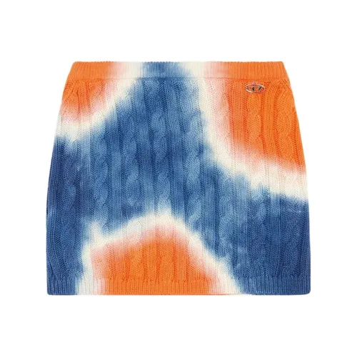 DIESEL M-Jami Tie-Dyed Cable-Knit Mini Skirt