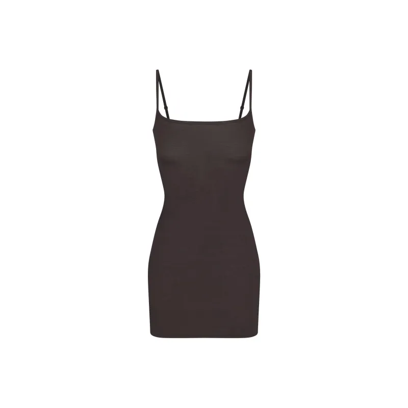 SKIMS SHEER MODAL CAMI MINI DRESS Slip Dresses Women's Phoenix/Pheonix Color-0
