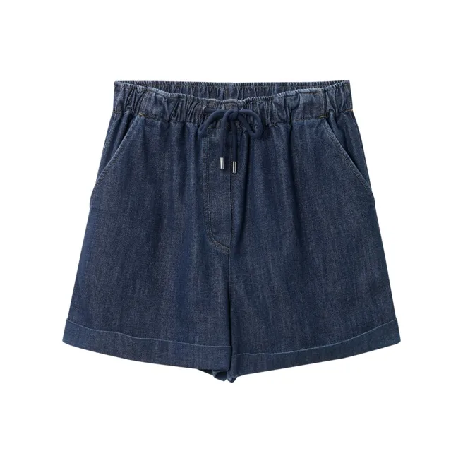 OVV Denim Shorts Women's Denim Blue Solid Color 10-0