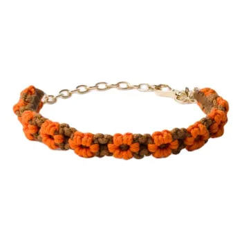 PRADA Enamel Necklaces Unisex Orange