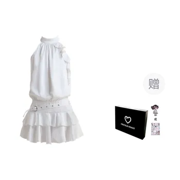 FRAGILE HEART Sleeveless Dress Women's White