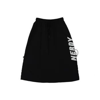 Nerdy Casual Long Skirts Women's Black