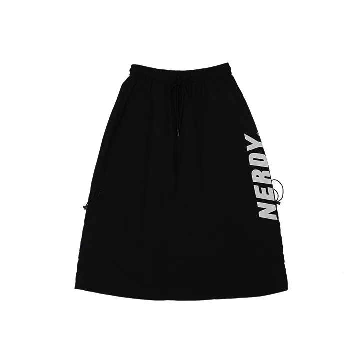 Nerdy Casual Long Skirts Women's Black-0