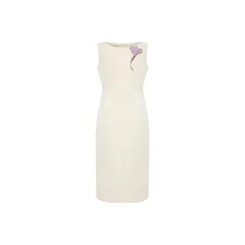 BBLLUUEE Sleeveless Dress Women's Vanilla Apricot