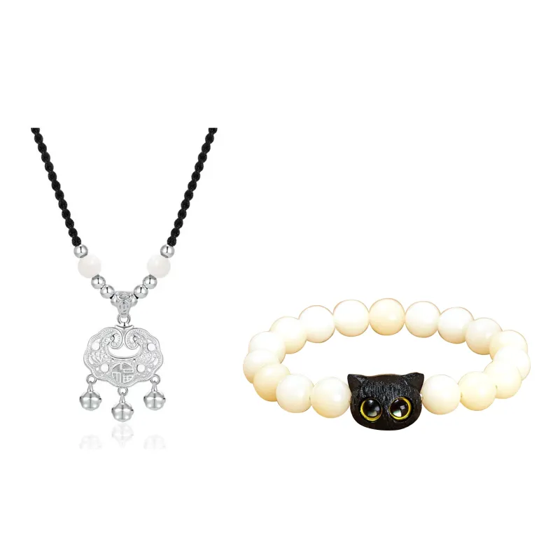 Welcome To The Treasure White Jade Bodhi Bracelets Unisex-5