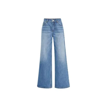 Short Sentence Jeans Women's Blue