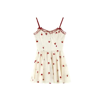 ACAINES Slip Dresses Women's Fairy Apricot