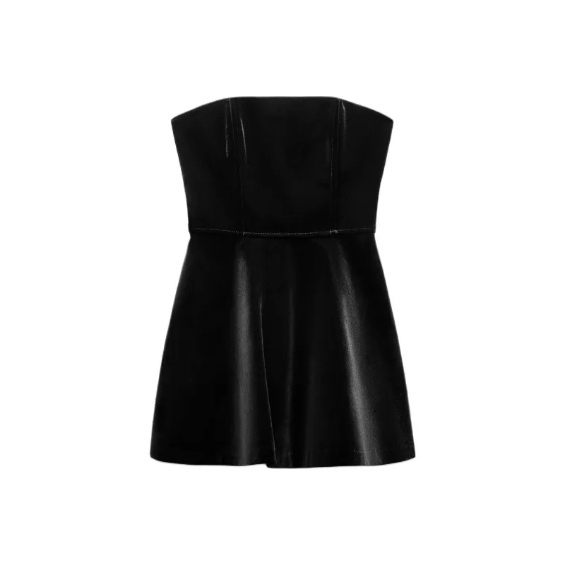 ZARA Sleeveless Dress Women's Black-0
