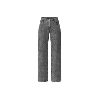 LOUIS VUITTON Vintage Effect Monogram Flared Jeans