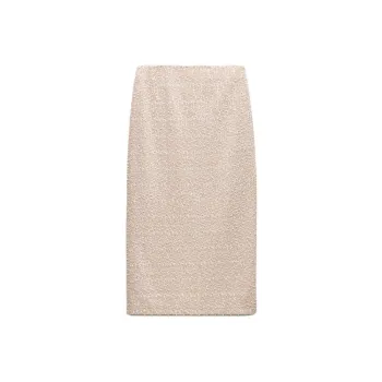 ZARA ZW Series Casual Long Skirts Women's Beige