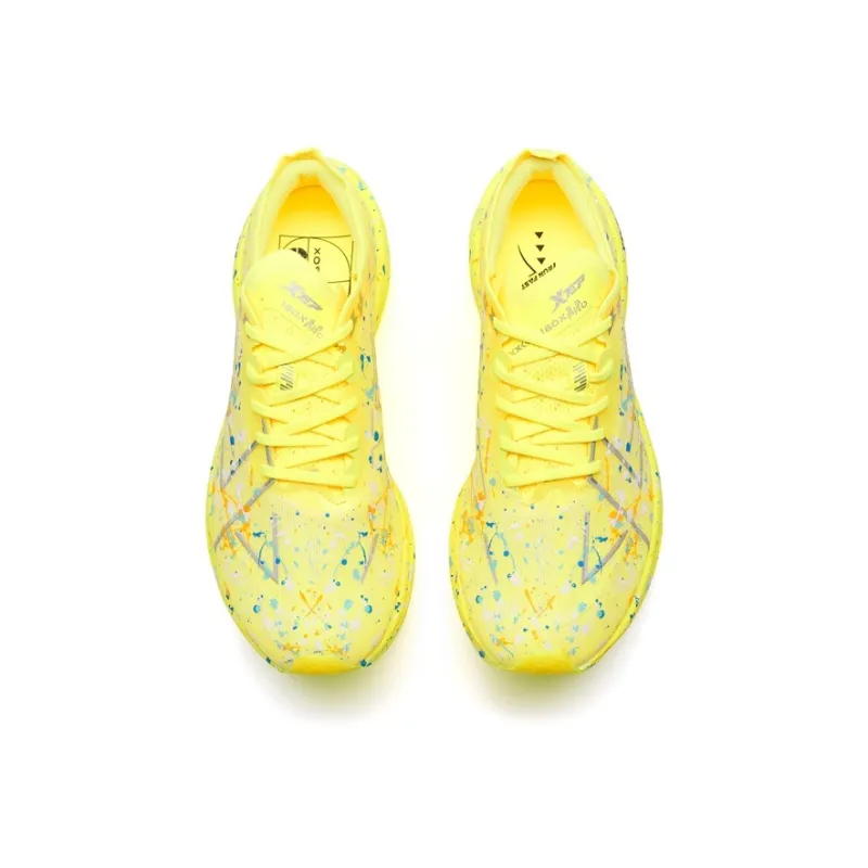XTEP 160X 3.5PRO Running Shoes Men Low Top Fluorescent Bright Yellow, Teal-4