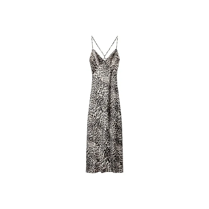 ZARA Trf Slip Dresses Women's White/Black-0