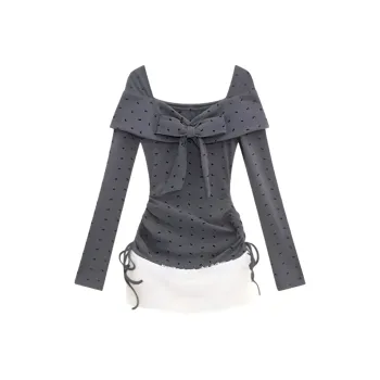 Incolore Long Sleeved Dress Women's Gray