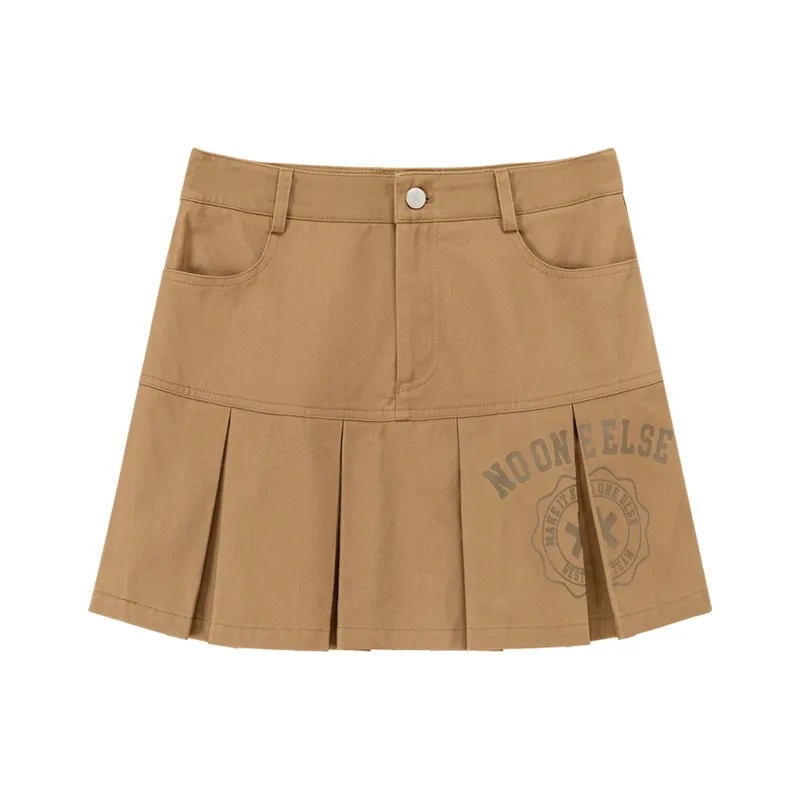 NO ONE ELSE Casual Short Skirts Women's Coffee-0